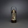 Konstsmide 4349-000 LED lantern Dickensian-style Xmas motif water spinner lantern Warm white LED (monochrome) Brass water-filled, Timer, snow-covered, incl. switch