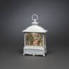 Konstsmide 4396-200 LED lantern Santas and birds Warm white LED (monochrome) White water-filled, Timer, snow-covered, incl. switch