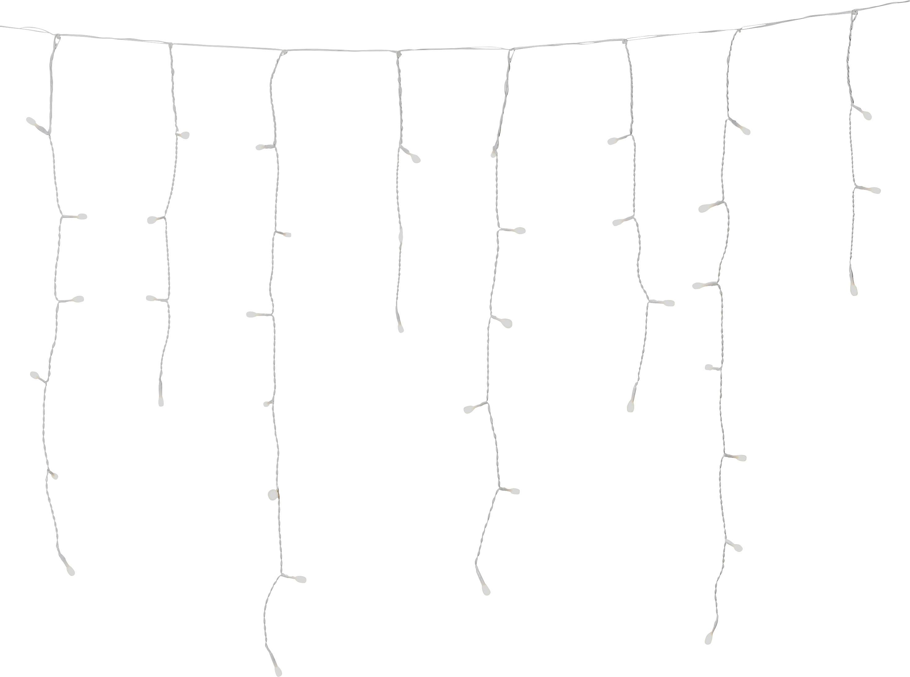 Konstsmide Curtain light (freezing rain) Outside 230 V/50 Hz EEC: E (A - G) 400 LED (monochrome) Warm white (L x W x H) 2027 x 507 x 70 cm