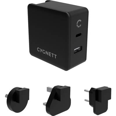 Cygnett  CY2411PDWCH USB charger Mains socket  2 x USB-C® socket, USB 2.0 port A 