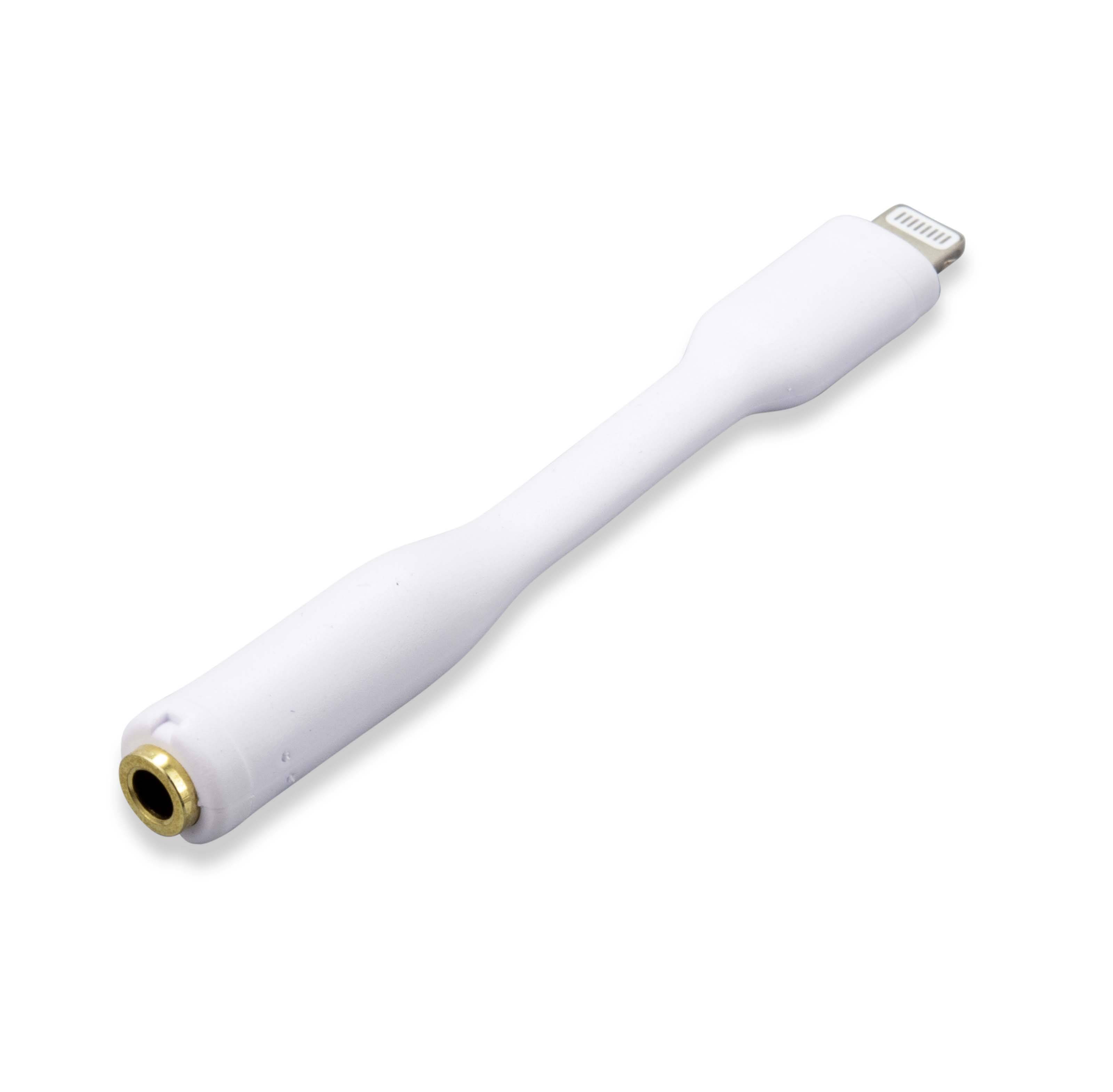 Image of Renkforce Apple iPad/iPhone/iPod Adapter cable [1x Apple Dock lightning plug - 1x 3.5 mm socket (Au-plated contact) ] 0.84 m White