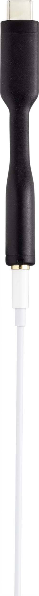 A black HDMI adapter with a white cable, suitable for video and audio signals.