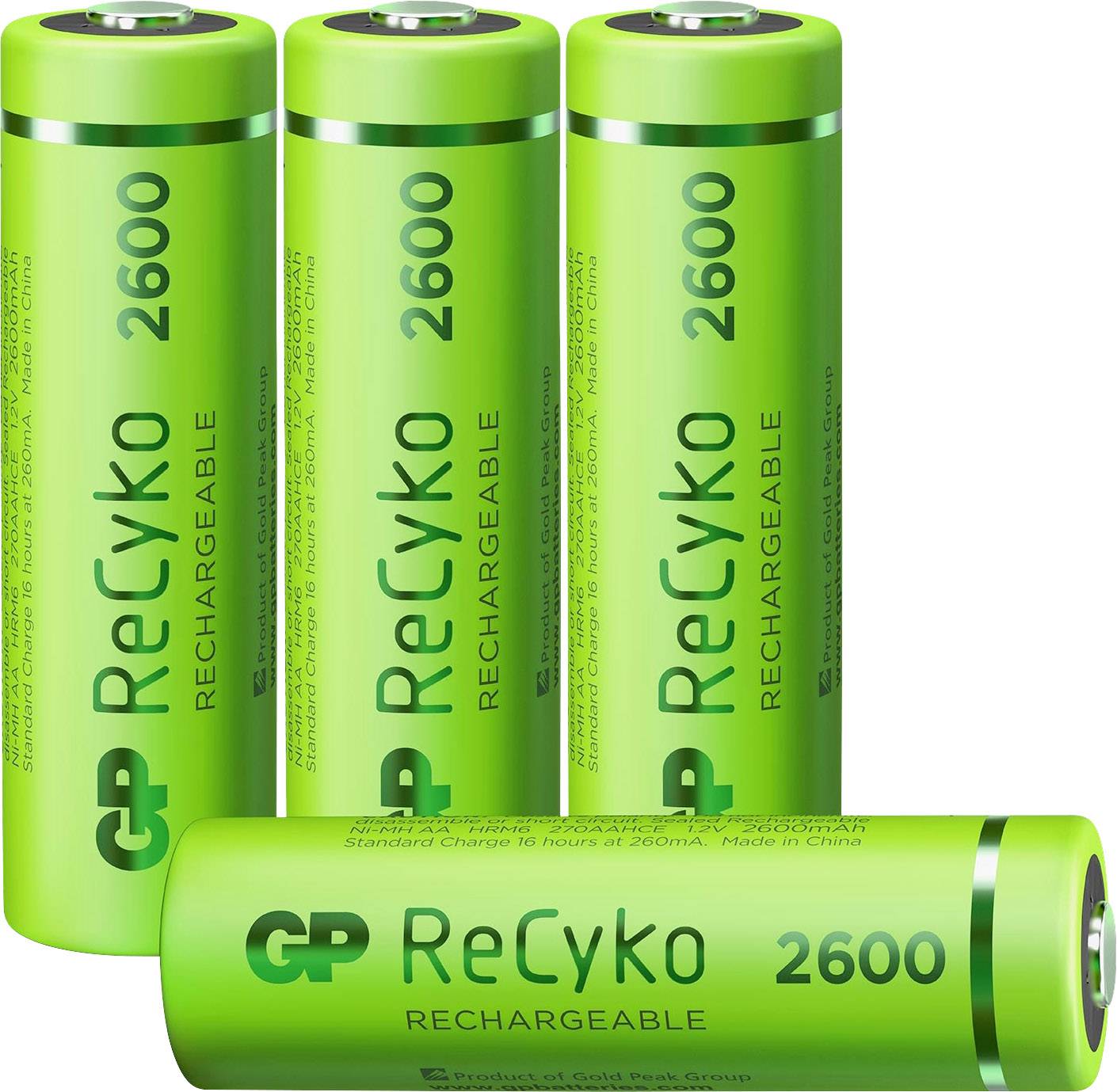 Gp Batteries Recyko Hr06 Battery Rechargeable Nimh 2600 Mah 1 2 V 4 Pc S Conrad Com