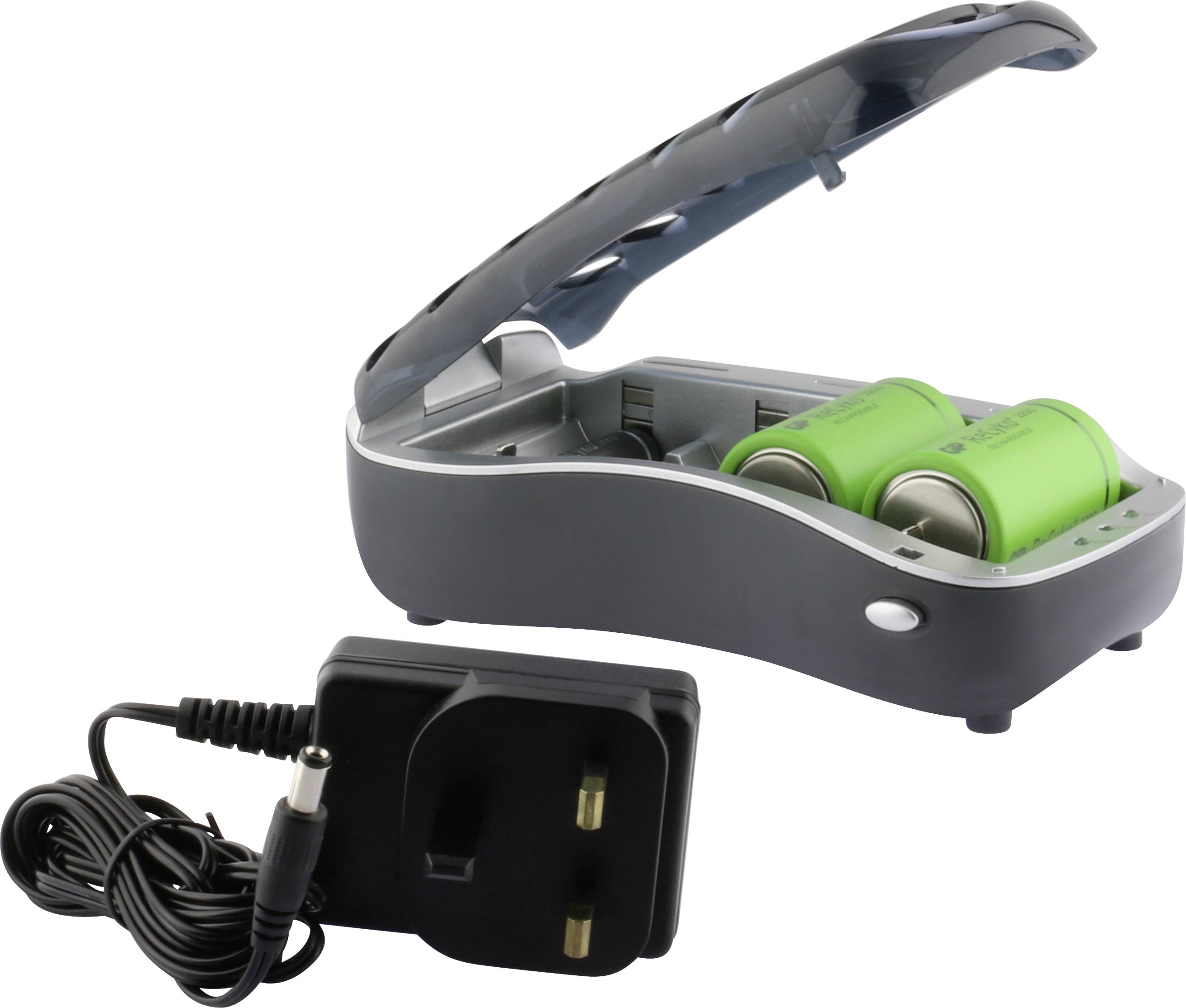 GP Universal Charger for cylindrical cells NiMH AAA , AA , C, D, 9V PP3-4