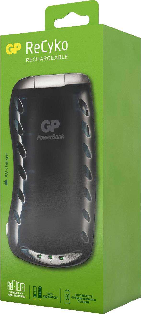 GP Universal Charger for cylindrical cells NiMH AAA , AA , C, D, 9V PP3-7