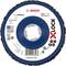 X-LOCK metal grinding disc by Bosch, 125 mm diameter. Displays markings indicating specifications and safety features.