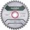 Metabo circular saw blade with 'CLASSIC' inscription, diameter Ø254 mm, 40 teeth, suitable for wood, max. 6000 rpm.