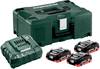 Metabo 685133000 Basic Set 3 x LiHD 4.0 Ah Tool battery and charger 18 V 4 Ah LiHD