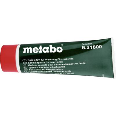 Metabo special grease in a green tube with red cap, labeled 'Bestell-Nr. 6.31800' for tool insert ends and saw blade shafts.