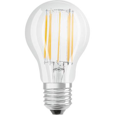 A clear light bulb with visible filaments, aligning with modern design and hinting at energy efficiency.