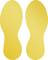 Yellow footprints stand side by side, symbolising a standing or walking person.