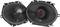 Two black, oval speakers with a red logo in the centre, bearing the 'JBL' branding. The speakers are slightly tilted.