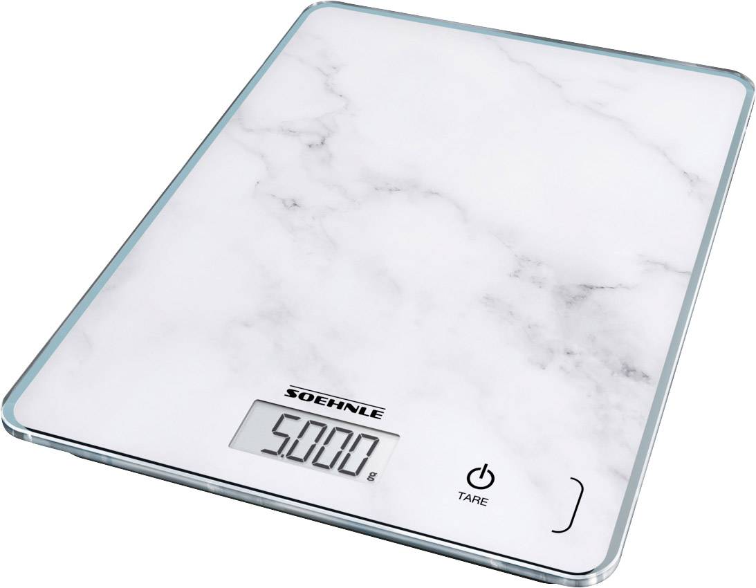 Soehnle Page Compact 300 Marble Kitchen scales Digital Grey 200 x 150 x 13