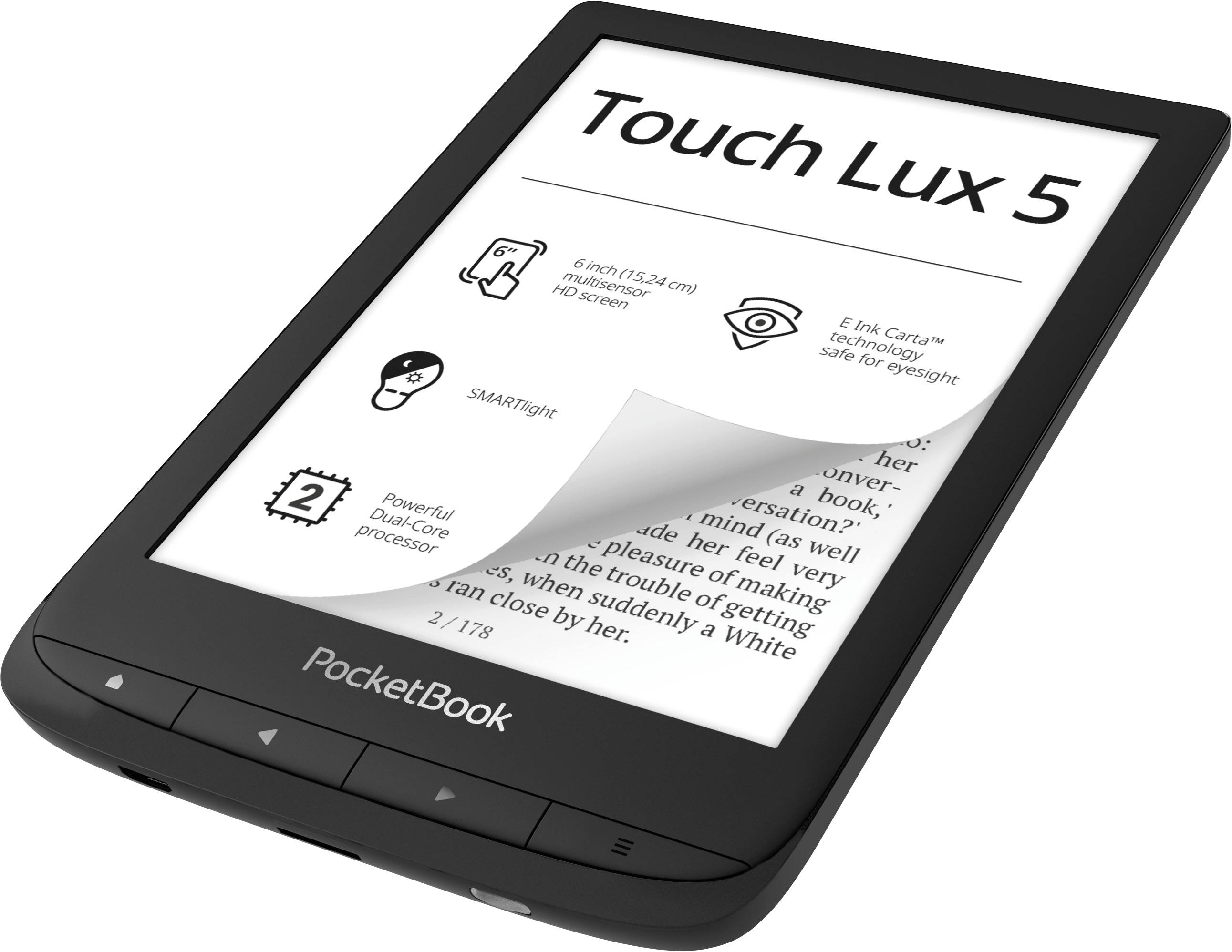 pocketbook 628 touch lux 5 ink black