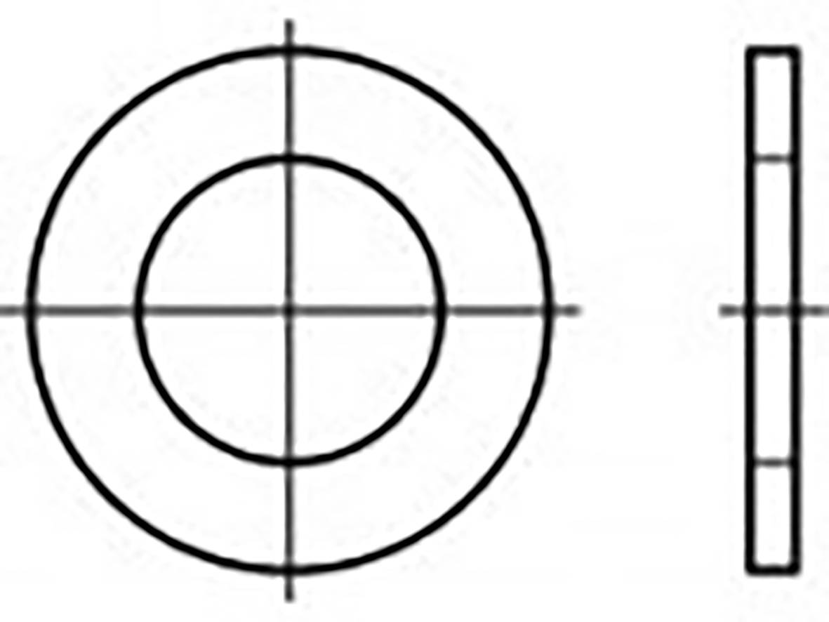 Washer 6.4 mm 11 mm Stainless steel V2A A2 100 pc(s) TOOLCRAFT TO-6854739
