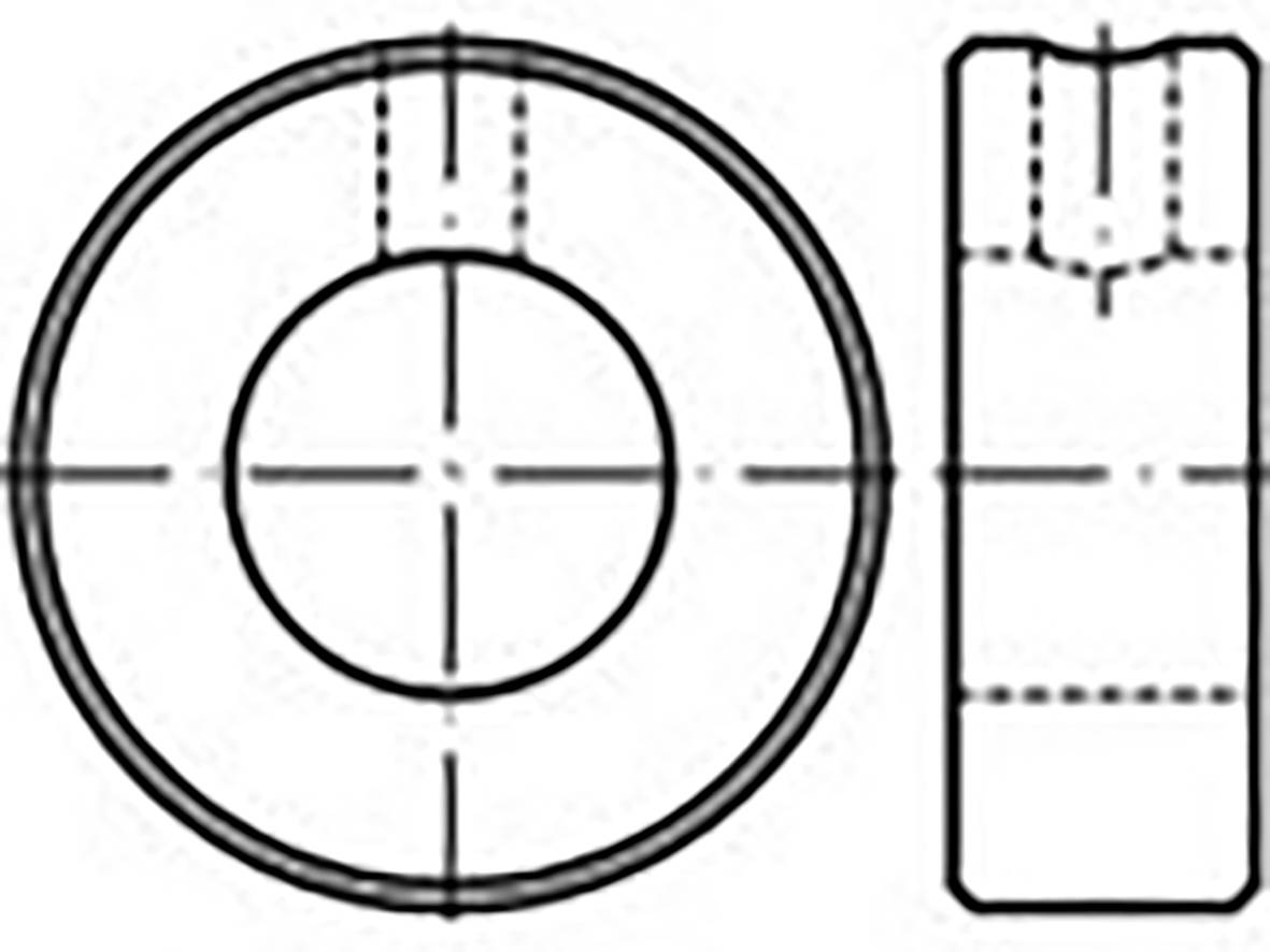 TOOLCRAFT TO6855783 Shaft collars DIN 705 Steel 1 pc(s)