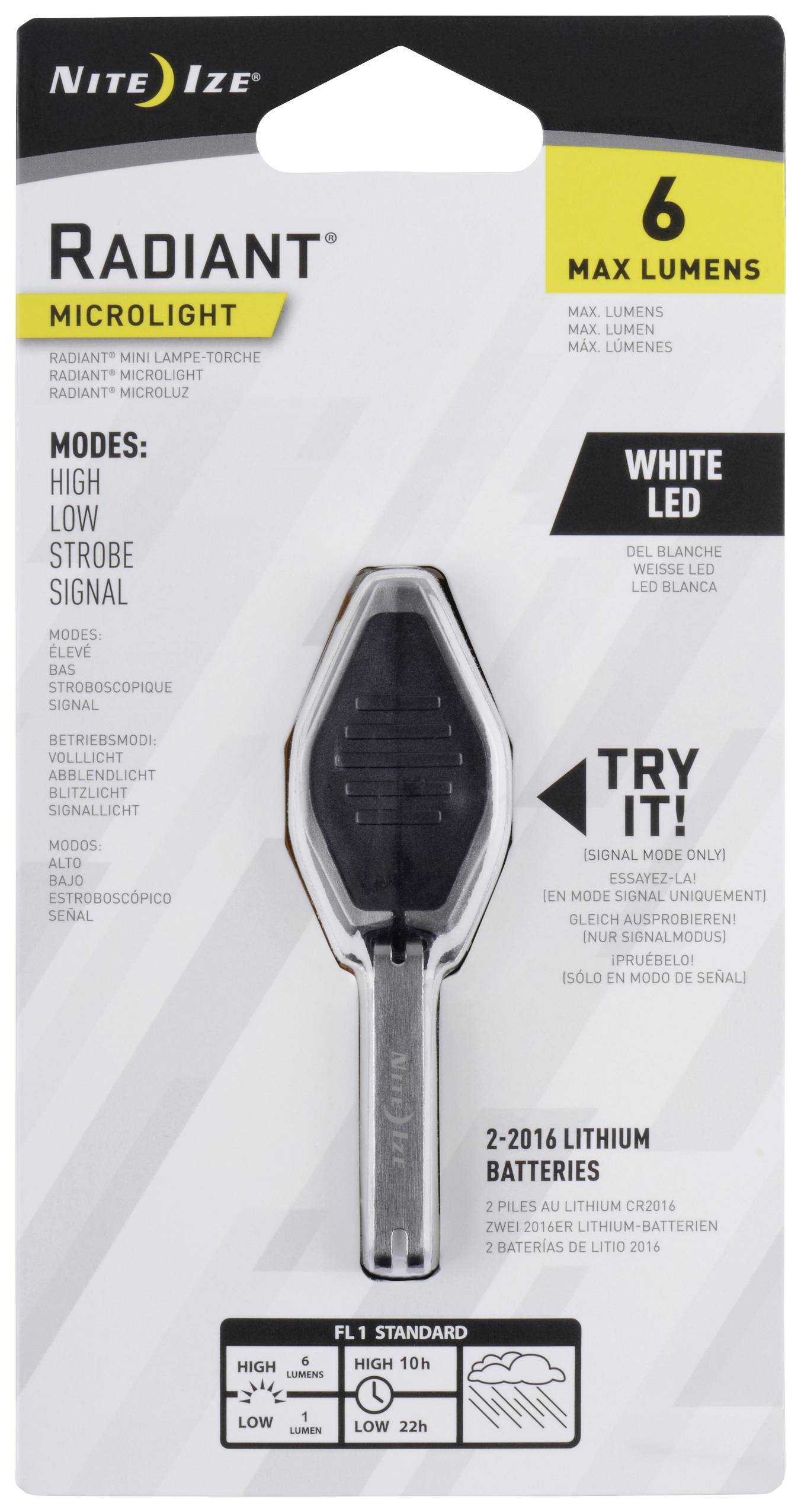 NITE Ize Inova Microlight LED (monochrome) Keyring torch battery-powered 6 lm-2