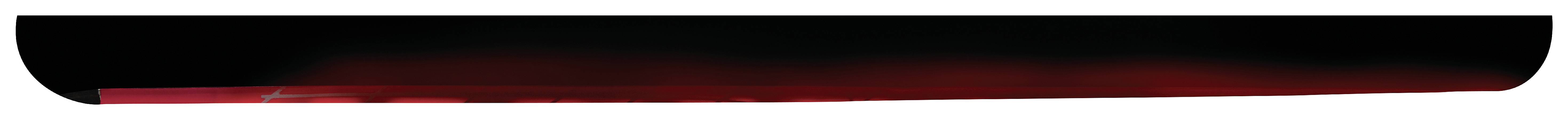 Red mist hovers before a black background.