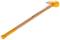 Wooden axe with a yellow head and long wooden handle, suitable for felling timber.