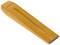 A yellow wood splitting wedge made of steel, used for splitting wood.