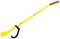 A yellow cant hook with a hook at the end and a non-slip grip, used for lifting and turning logs.