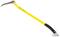 A yellow edging wolf with a black handle, used for edging lawn areas.<br><br>Note: In British English, "wolf" in this context refers to a landscaping tool, and "edging" is the preferred term for creating clean, defined borders around lawn areas.