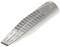 Metal wedge with grooves and logo on the side, used for splitting wood or other materials.