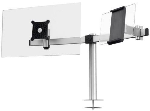 Durable Monitor desk mount 508823 1 Display(s) 53,3 cm (21") - 86,4 cm (34") Silver Rotatable, Height-adjustable, Tiltab-9