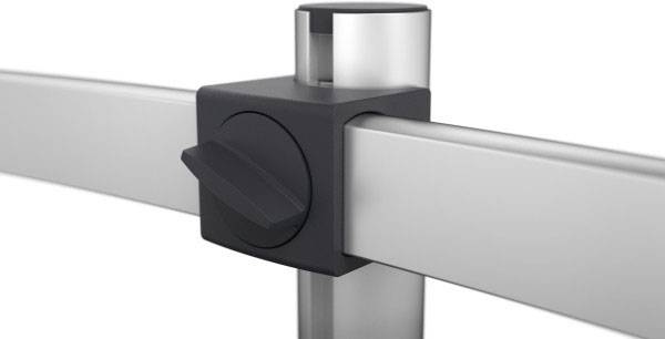 Durable 508523 Monitor desk mount 2 Display(s) 53,3 cm (21") - 68,6 cm (27") Silver Rotatable, Tiltable, Height-adjustab-1