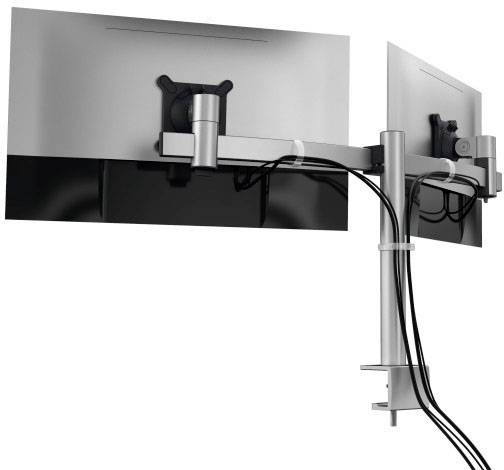 Durable 508523 Monitor desk mount 2 Display(s) 53,3 cm (21") - 68,6 cm (27") Silver Rotatable, Tiltable, Height-adjustab-4