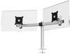 Durable 508623 Monitor desk mount 2 Display(s) 53,3 cm (21") - 68,6 cm (27") Silver Rotatable, Tiltable, Height-adjustable