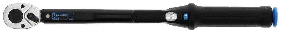 Torque wrench in black with a scale for torque adjustment. Suitable for mechanical work and precise tightening of screws.