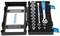 An opened toolbox with several socket wrenches, an adjustable spanner and adapters. Box with 'CEDORE' logo.