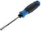 Screwdriver with blue-black handle, metal tip and Gedore logo.