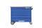 Blue toolbox on wheels, brand 'Gedore', model '1507 XL', with five drawers and wooden worktop, suitable for workshops.
