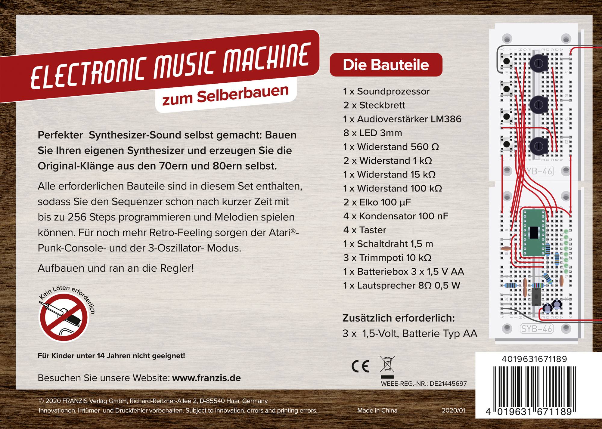 Franzis Verlag 67118 Sound Machine Assembly kits Assembly kit 14 years