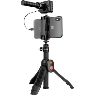 Image of IK Multimedia iRig Mic Video Bundle Stand Mobile phone microphone Transfer type (details):Corded incl. stand, incl. pop filter