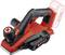 Electric hand planer in red and black, compact design, ergonomic handle, rotary knob for depth adjustment, battery not included.