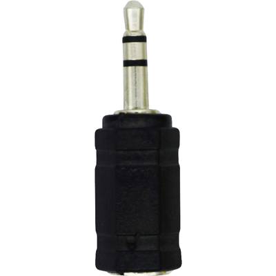 'A 3.5 mm jack adapter with a black plastic casing.'