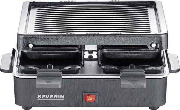 Severin 2370 Raclette Non-stick coating, 4 pannikins, Grill function Black