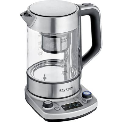 Severin 3422 Kettle cordless, Overheat protection Stainless steel (brushed)