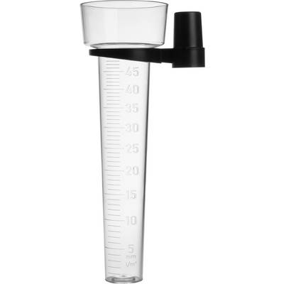 Clear measuring cylinder with millilitre scale from 5 to 45, fitted with a black spout on the side.