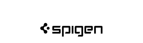 'Spigen' logo in black text with a stylised symbol to the top left.