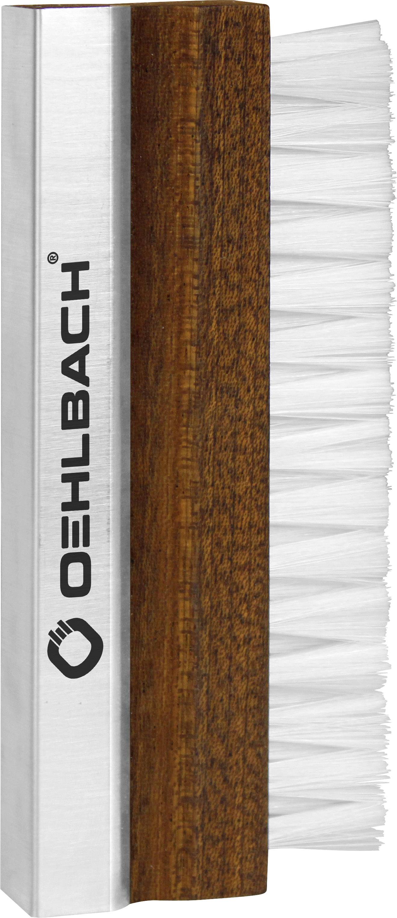 Brush with wooden handle and white bristles, Oehlbach brand.