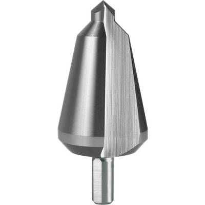 Metal countersink with a cylindrical shaft, suitable for drilling holes in various materials to create countersinks.