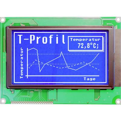 A display shows a temperature diagram with the heading 'T-Profile'. Current temperature: 72.8°C. Axes: Temperature and Days.