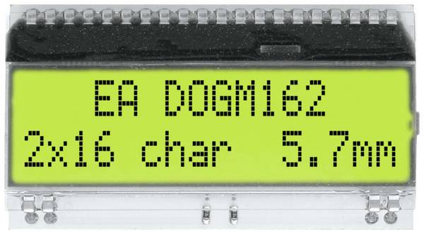 DISPLAY VISIONS Seven-segment display Yellow-green  5.57 mm 3.3 V, 5 V No. of digits: 2 EADOGM162E-A