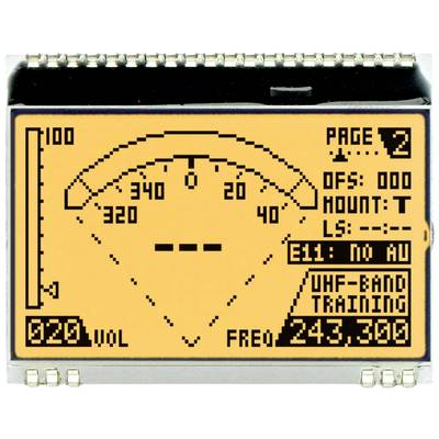 'Aircraft display with compass rose; Angle at 340°. Frequency: 243.300. UHF Band Training. Page 2 displayed.'<br><br>Note: The translation maintains the technical terminology and formatting while converting to British English spelling and punctuation.