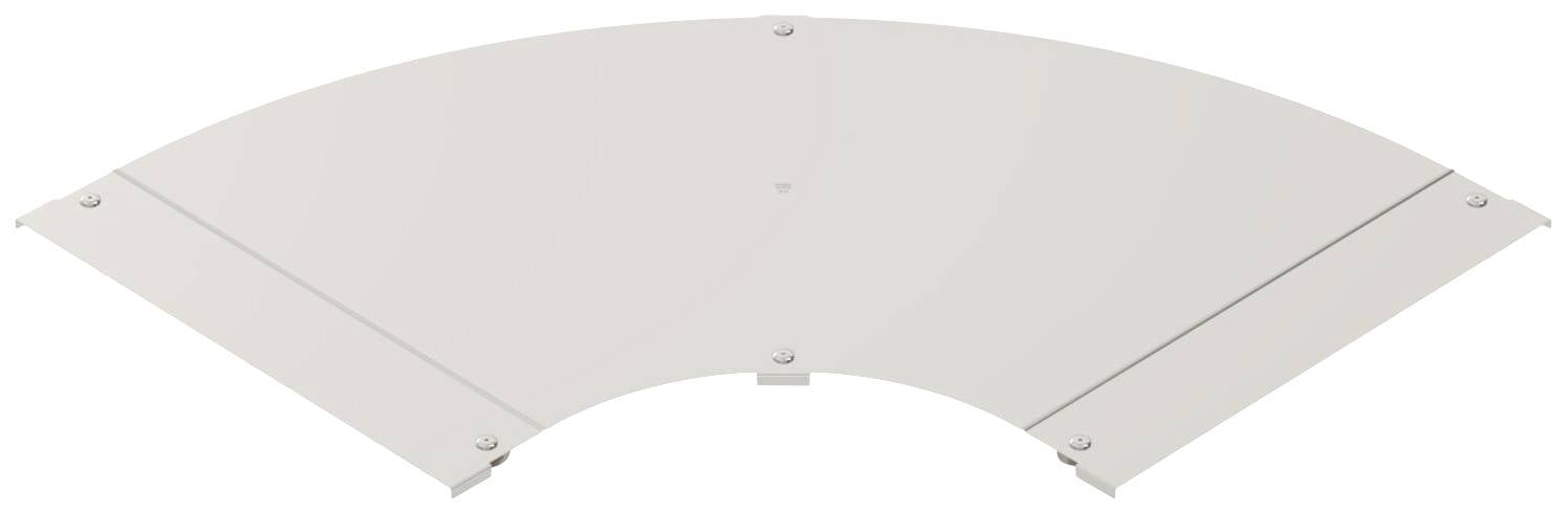 A metallic angle bracket with screw fastenings that may serve as a connecting element in a structural application.