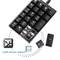 'Keyboard with Kailh Brown Switches, removable keys and buttons for numbers and navigation. Includes tool symbol.'